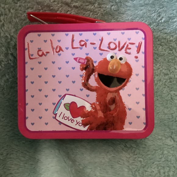 Vintage 2007 Sesame Street La-la La-Love Elmo Mini Lunch box 3D Embossed - Picture 3 of 6